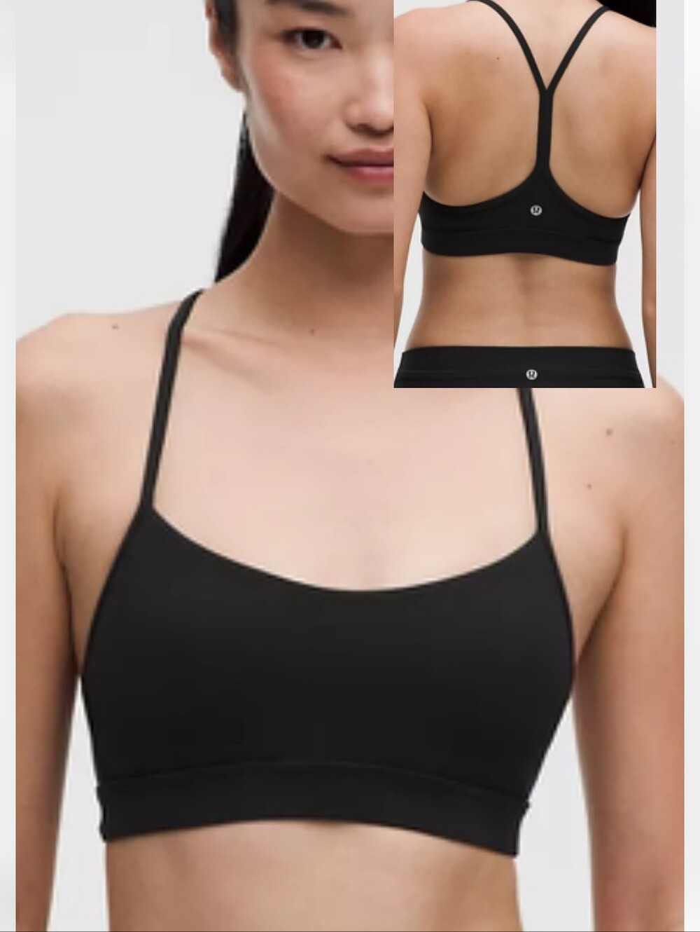lululemon athletica Black Strappy Lightweight Sports Bra